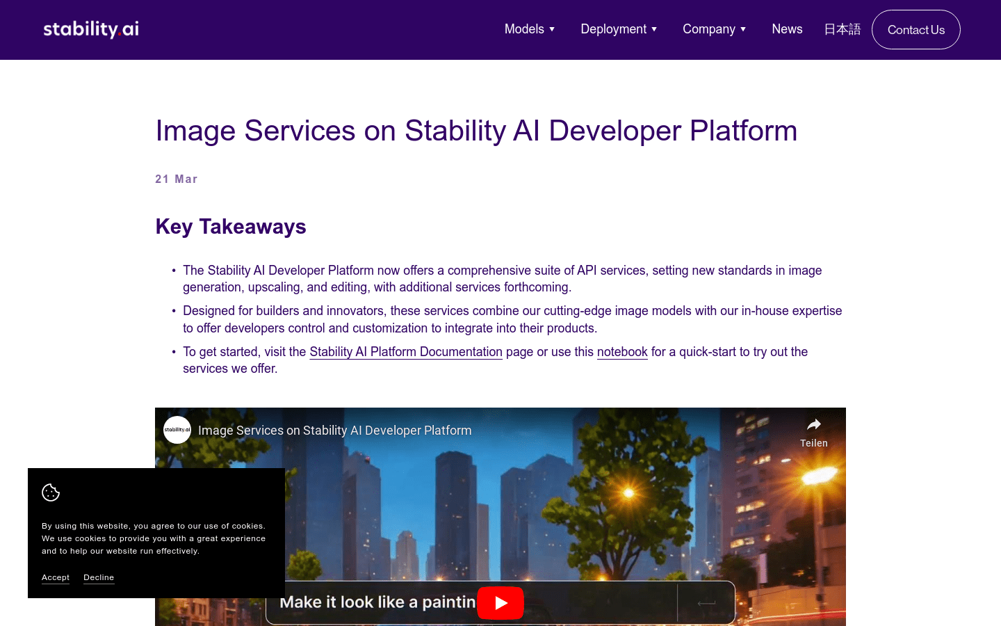 Stability AI Developer Platform