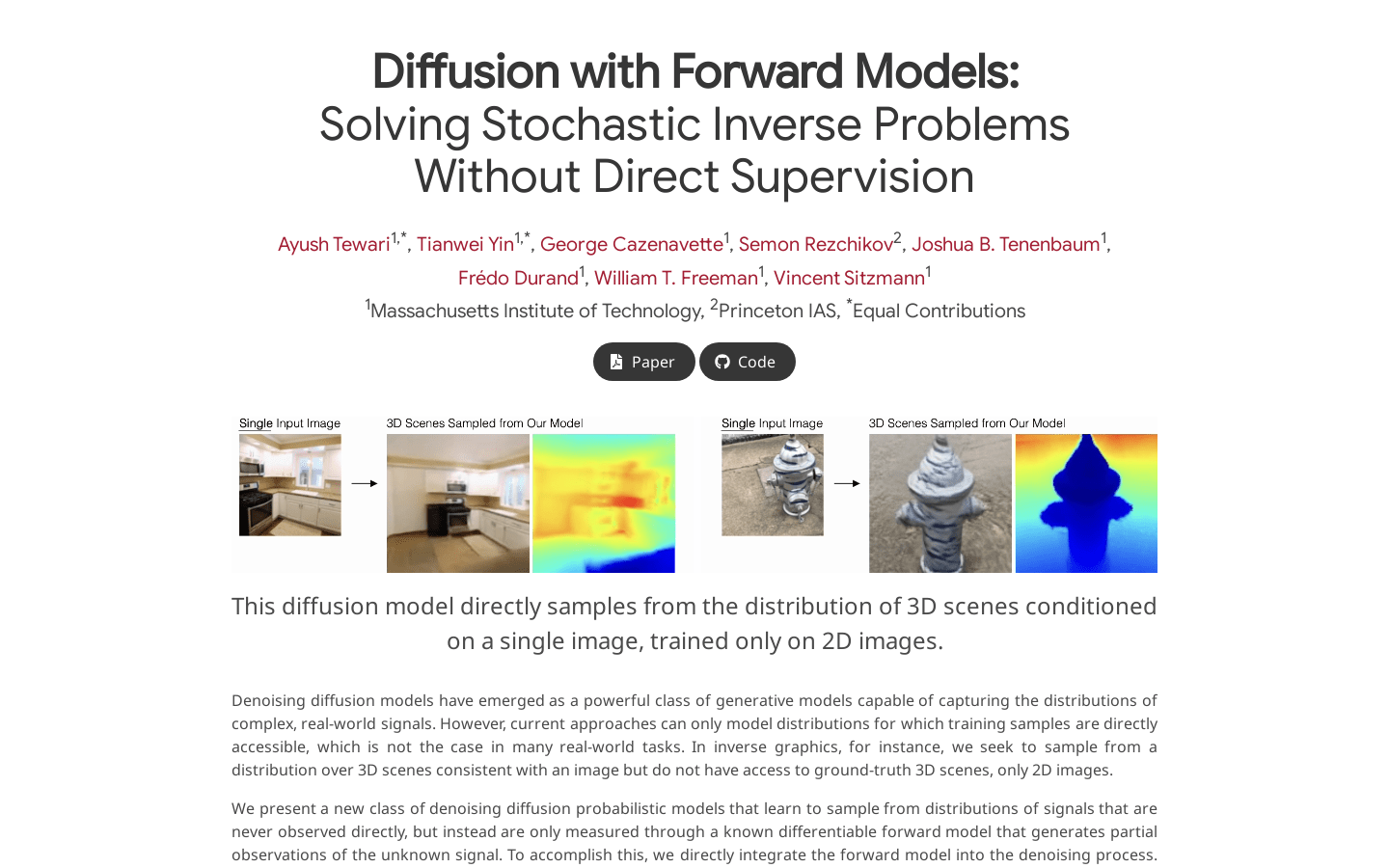 Diffusion With Forward Models