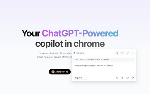 Fiona AI   ChatGPT SidePanel + GPTs & GPT 4