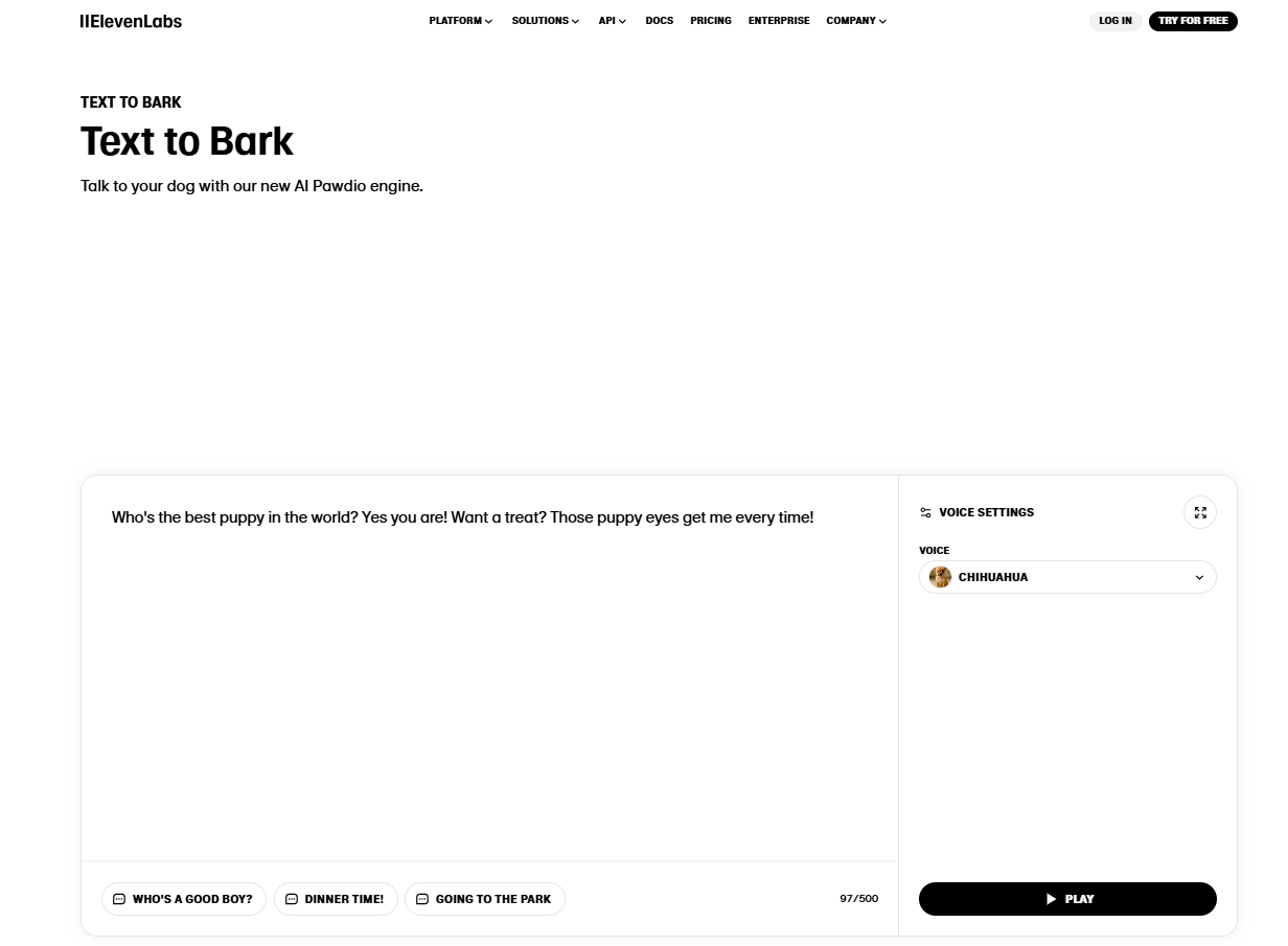 Text To Bark