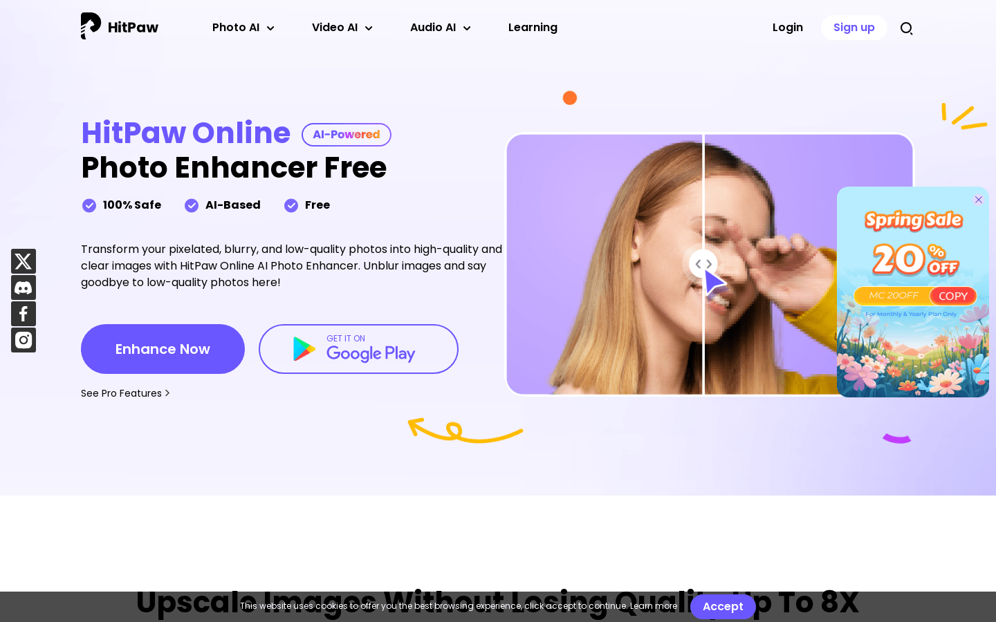 Hitpaw Online AI Photo Enhancer