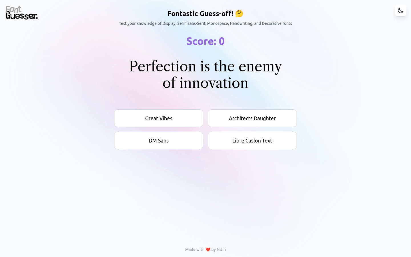 Font Guesser