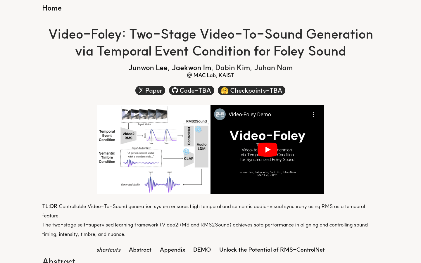 Video Foley