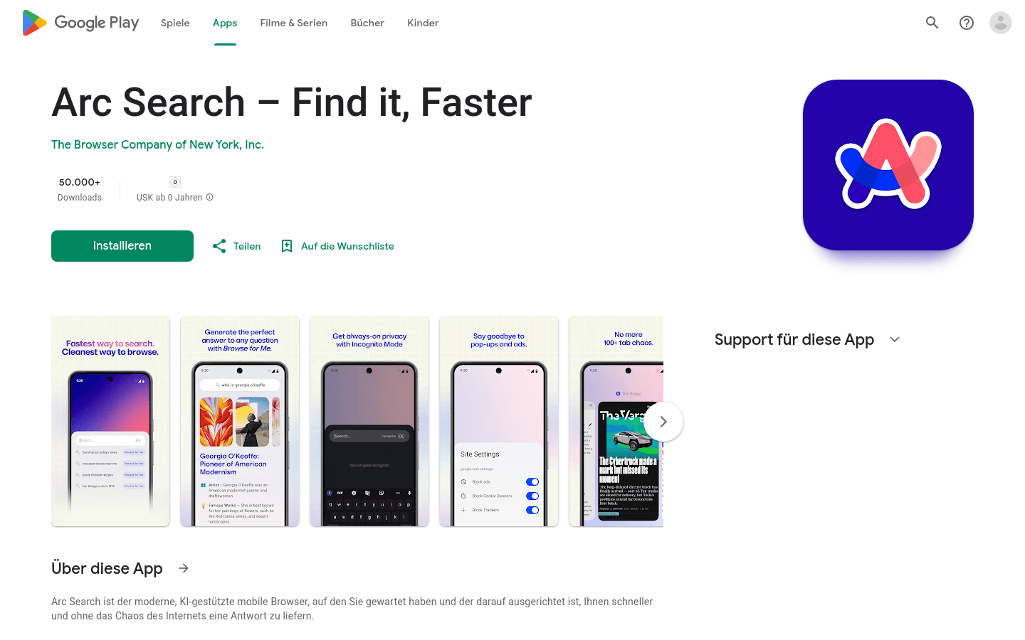 Arc Search For Android