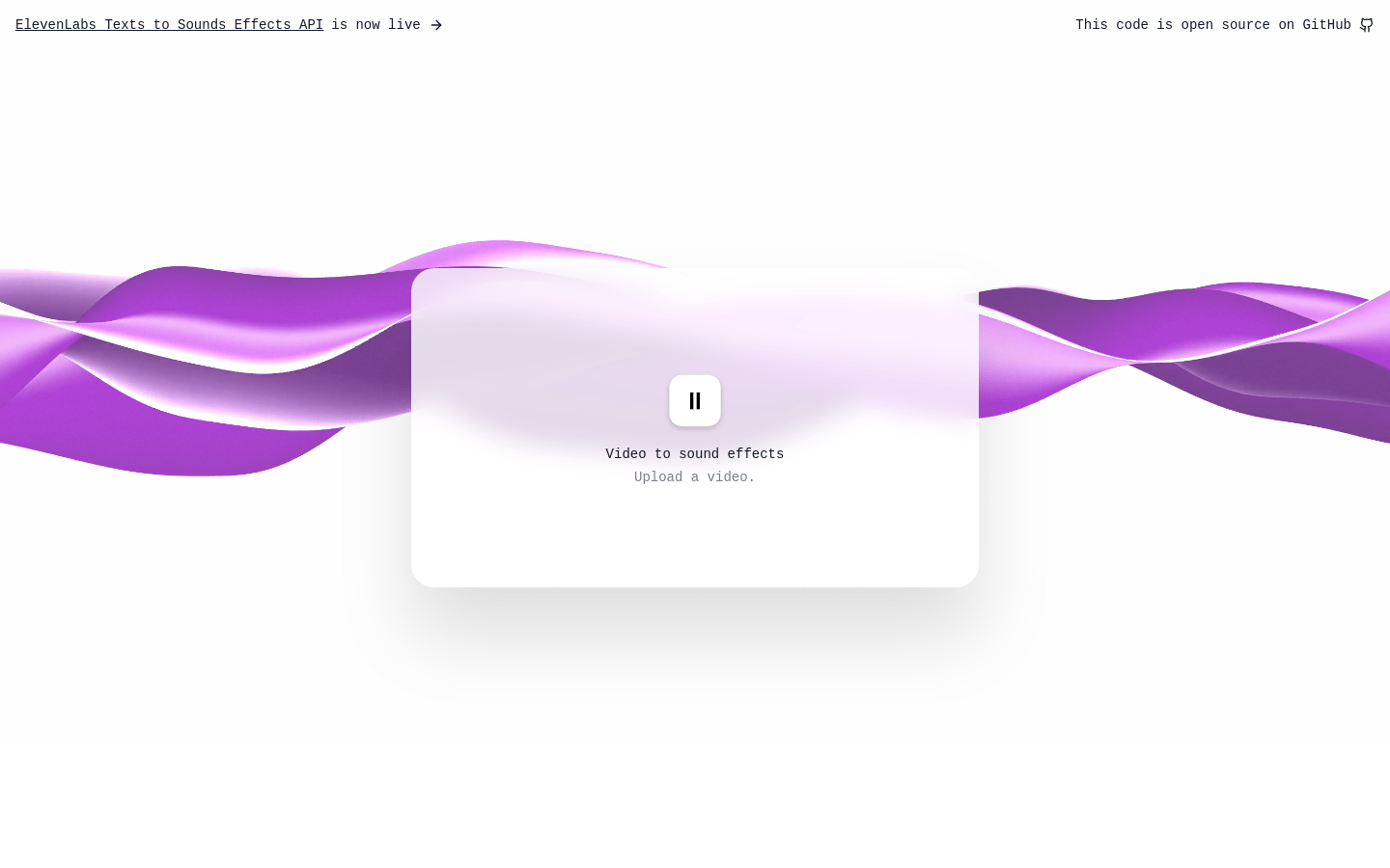 Elevenlabs Texts To Sounds Effects API