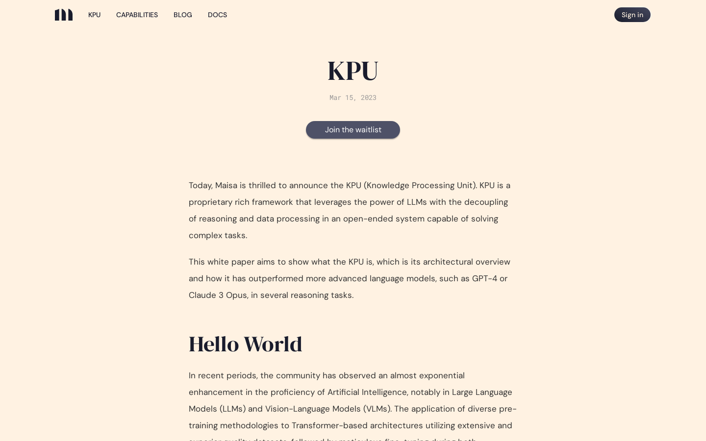 KPU   Maisa