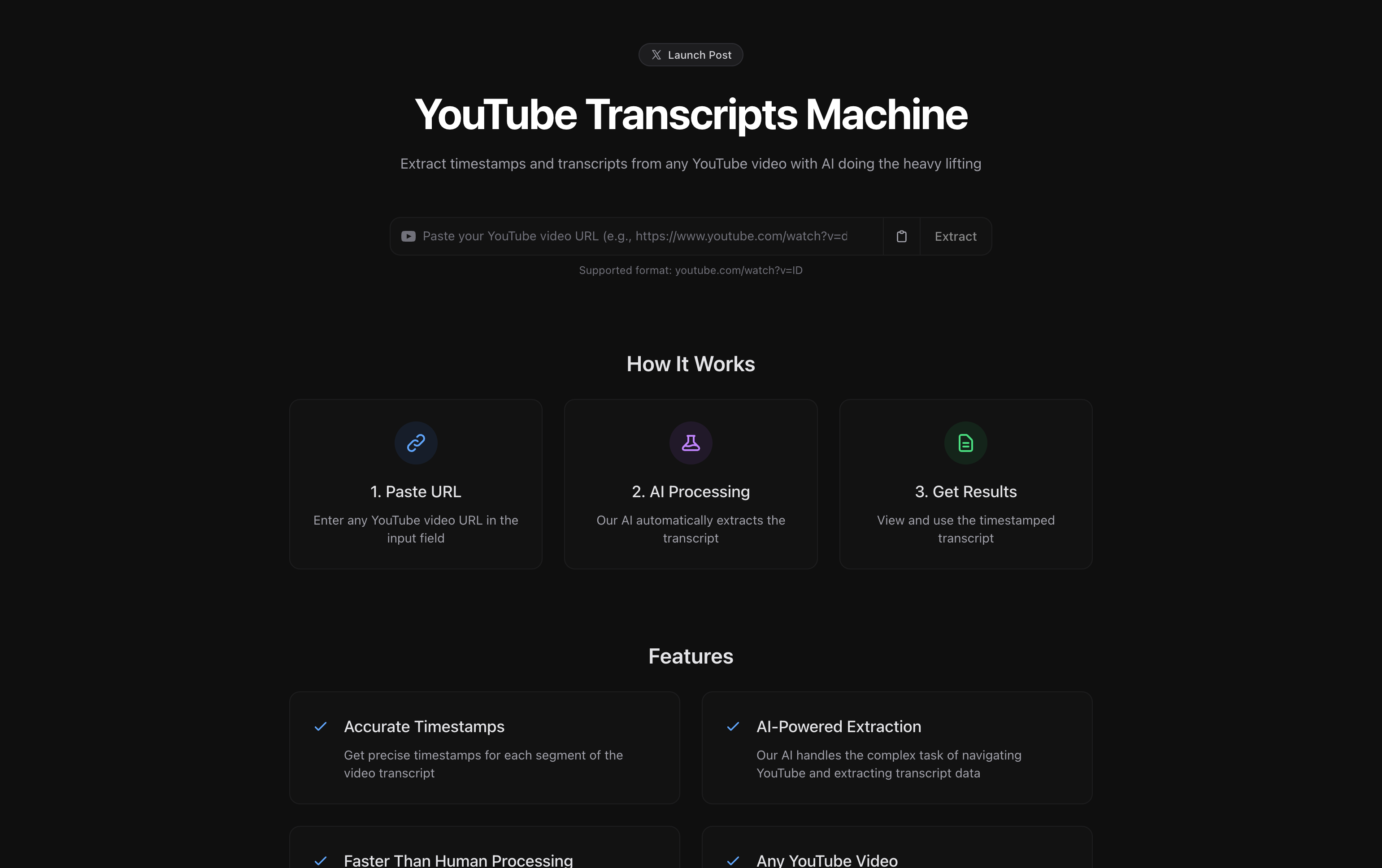 Youtube Transcripts Machine