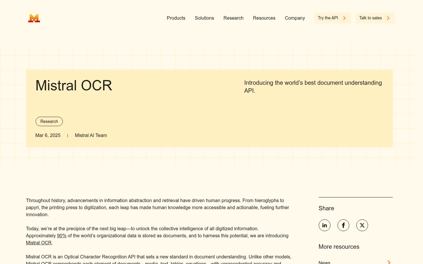 Mistral OCR