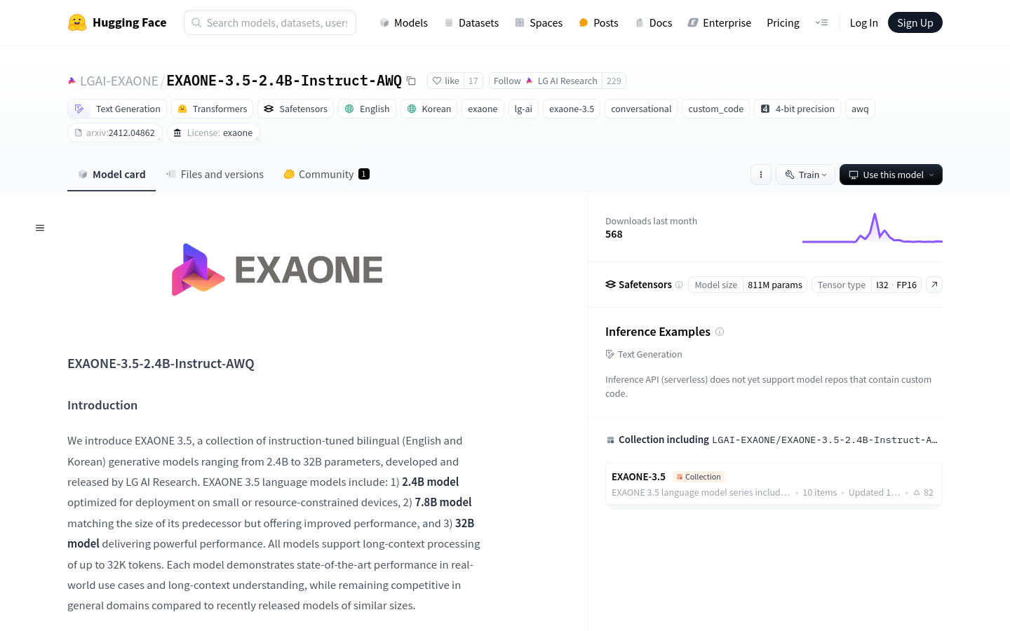 EXAONE 3.5 2.4B Instruct AWQ