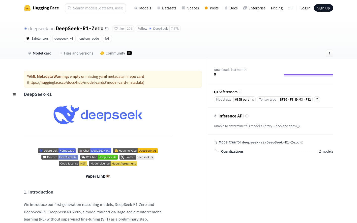 Deepseek R1 Zero
