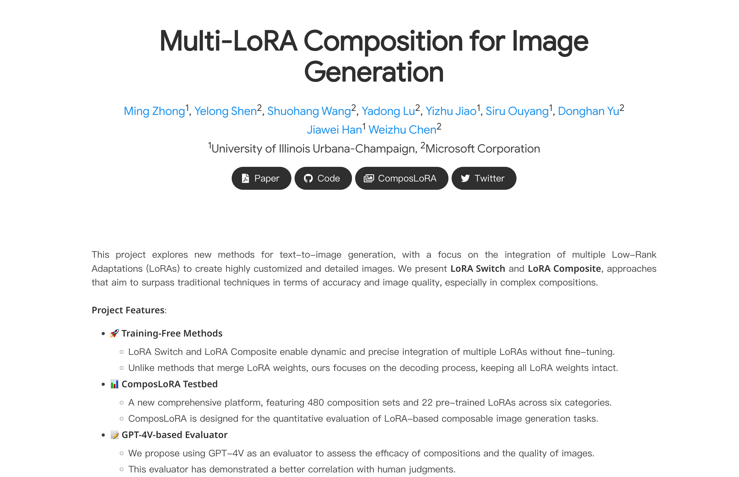 Multi LoRA Composition