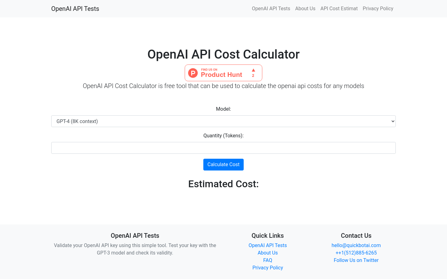 Openai API Cost Calculator