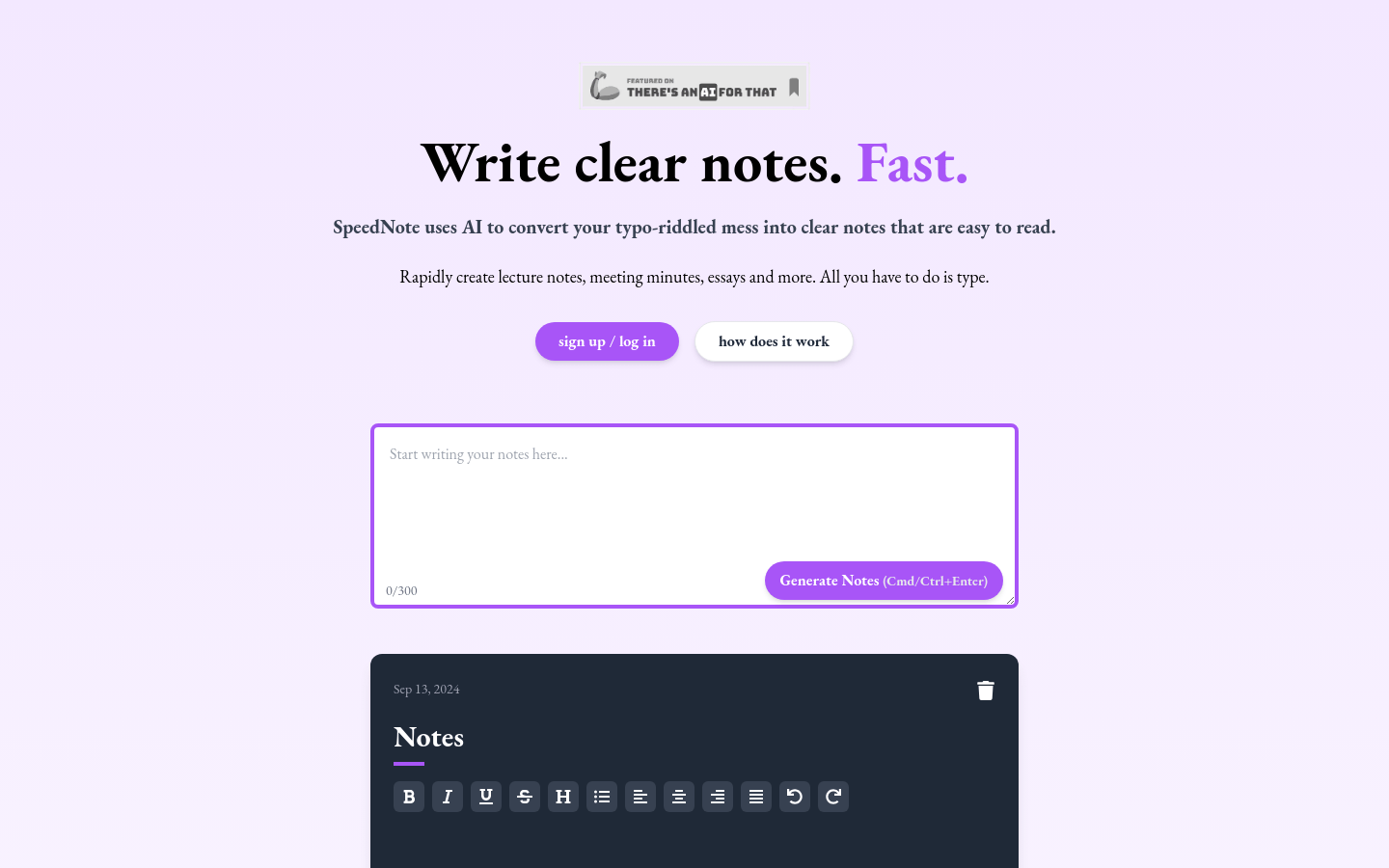 Speednote AI