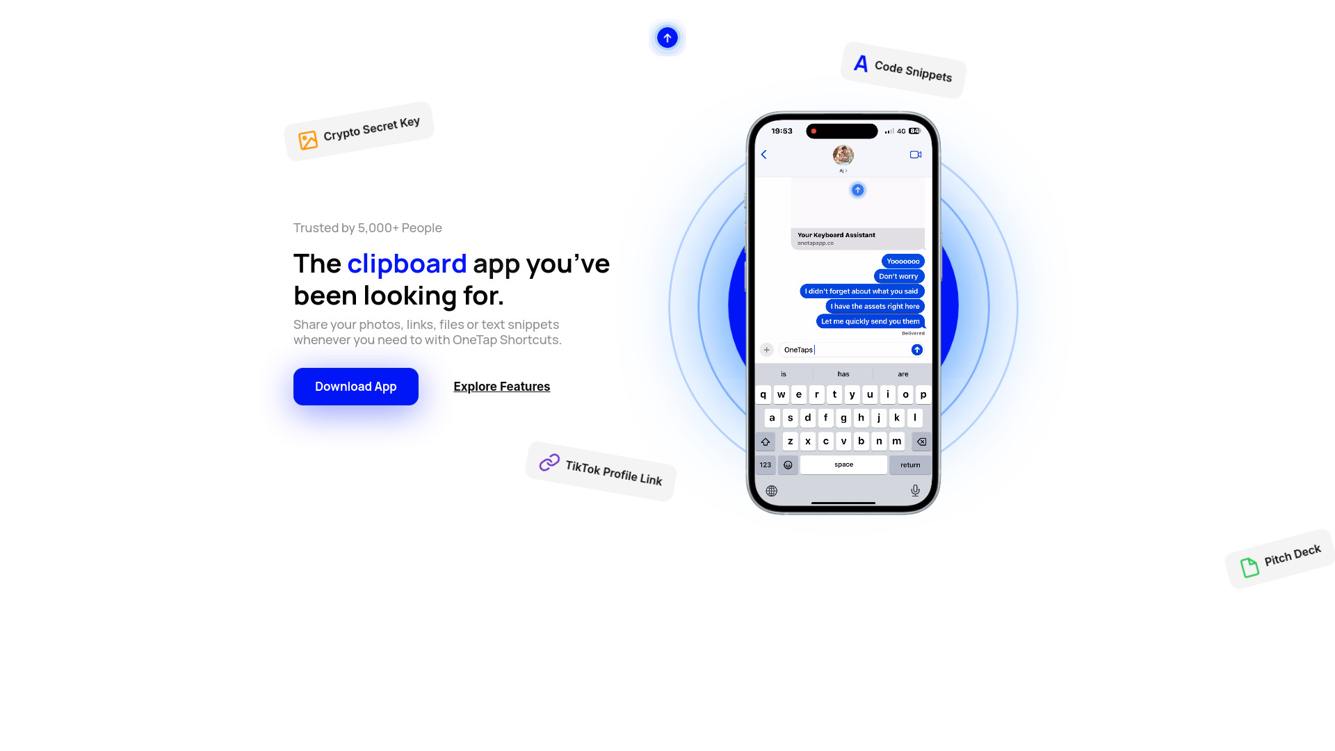 Onetap Clipboard App