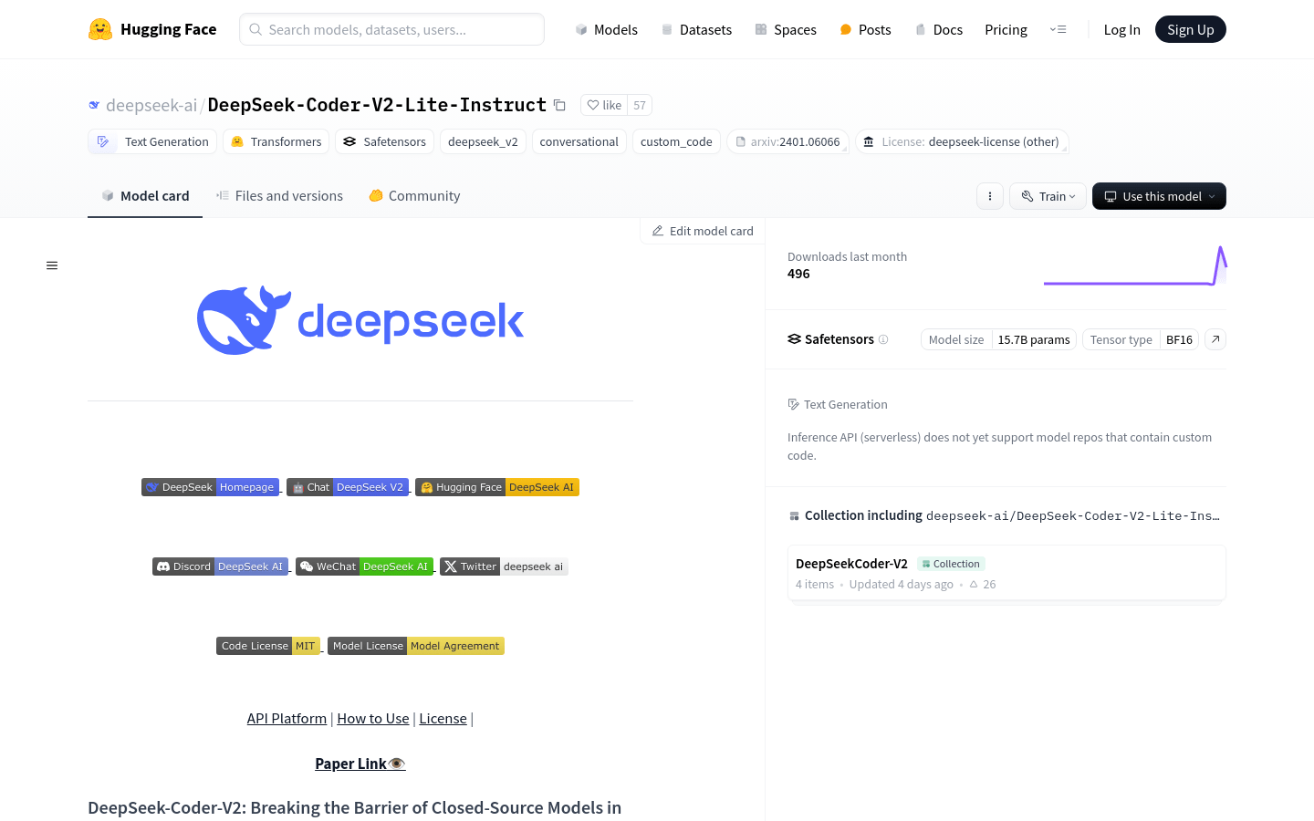 Deepseek Coder V2 Lite Instruct