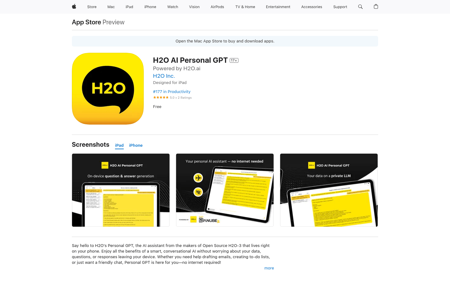 H2O AI Personal GPT