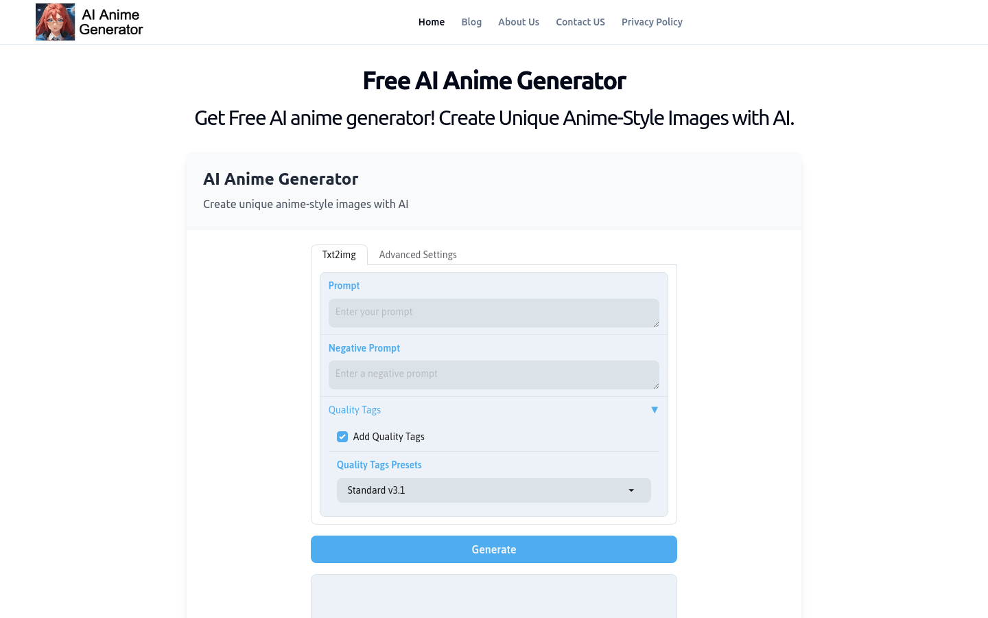 AI Anime Generator