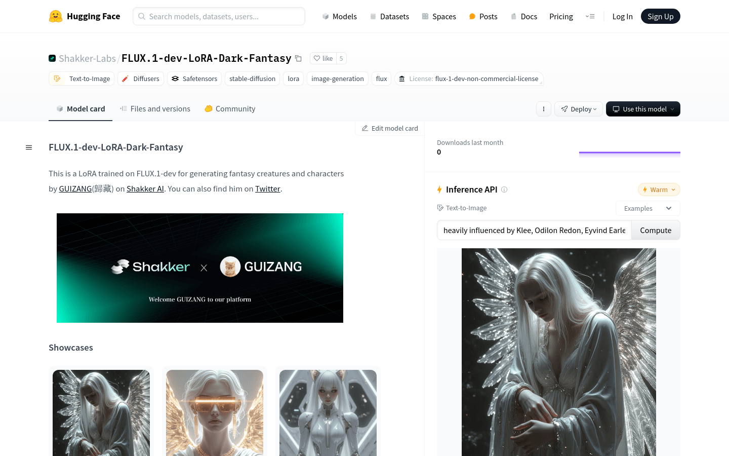 FLUX.1 Dev LoRA Dark Fantasy