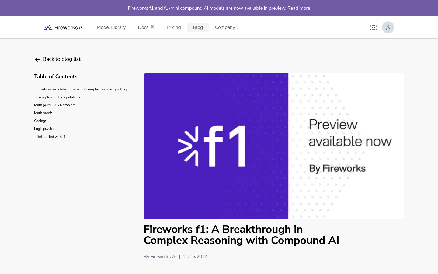 Fireworks F1