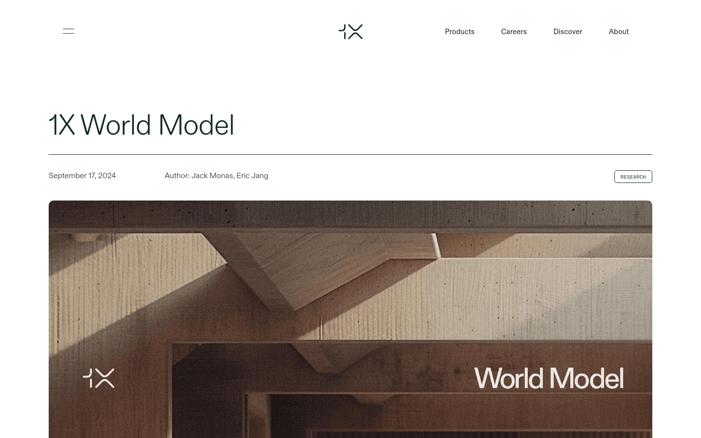 1X World Model