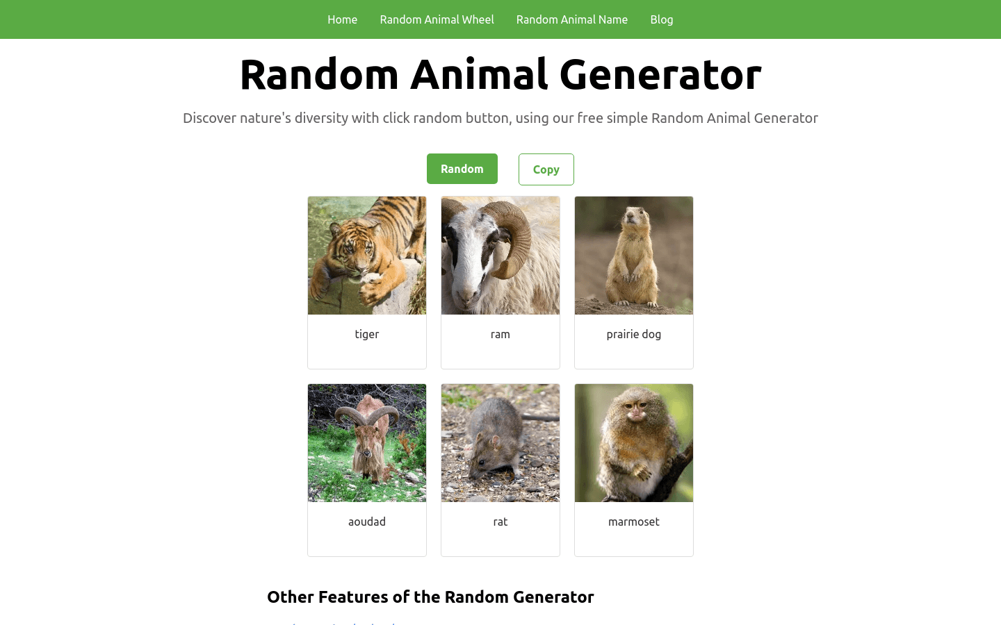 Animal Generator