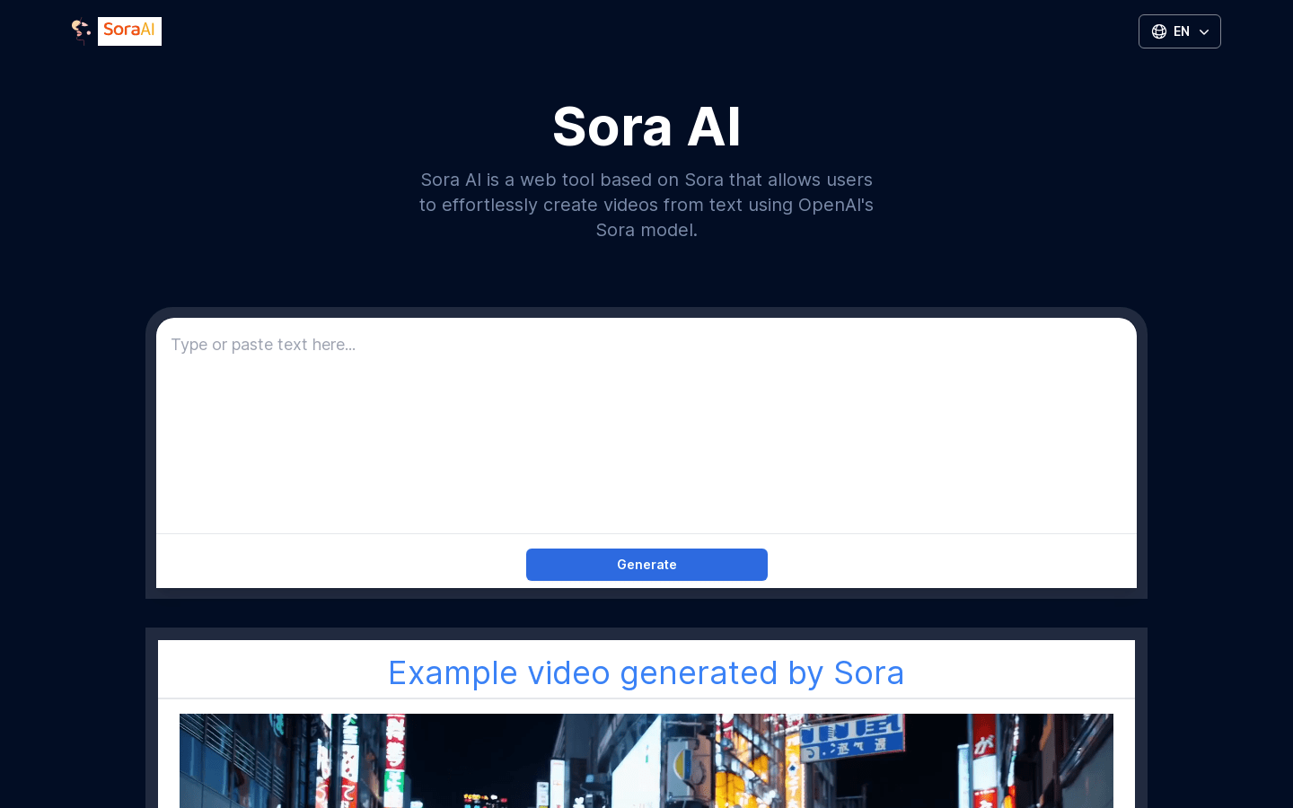 Sora Ai Webui