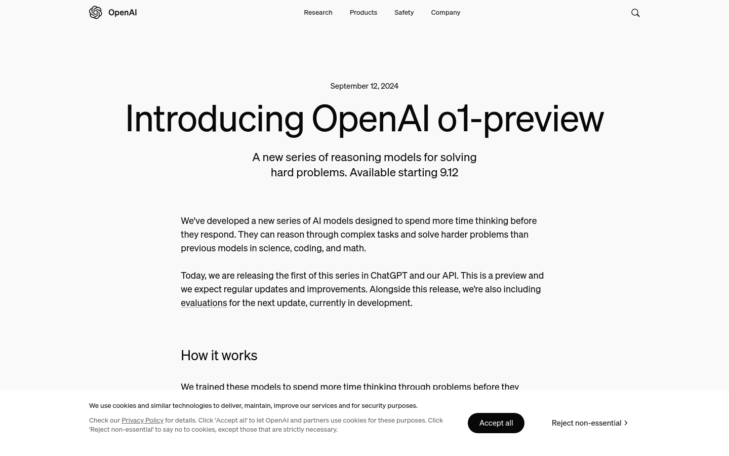 Openai O1