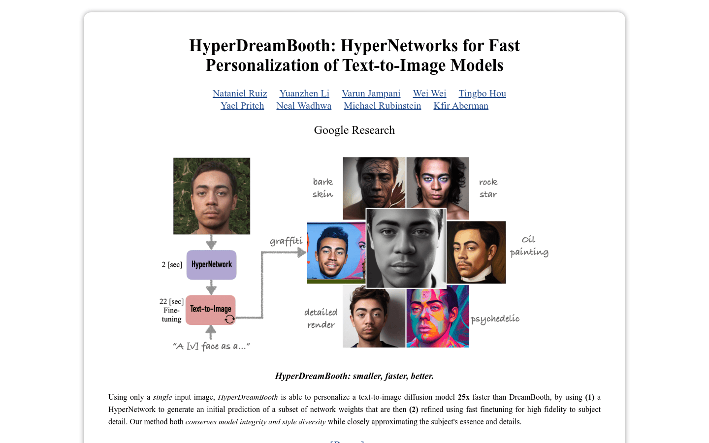Hyperdreambooth
