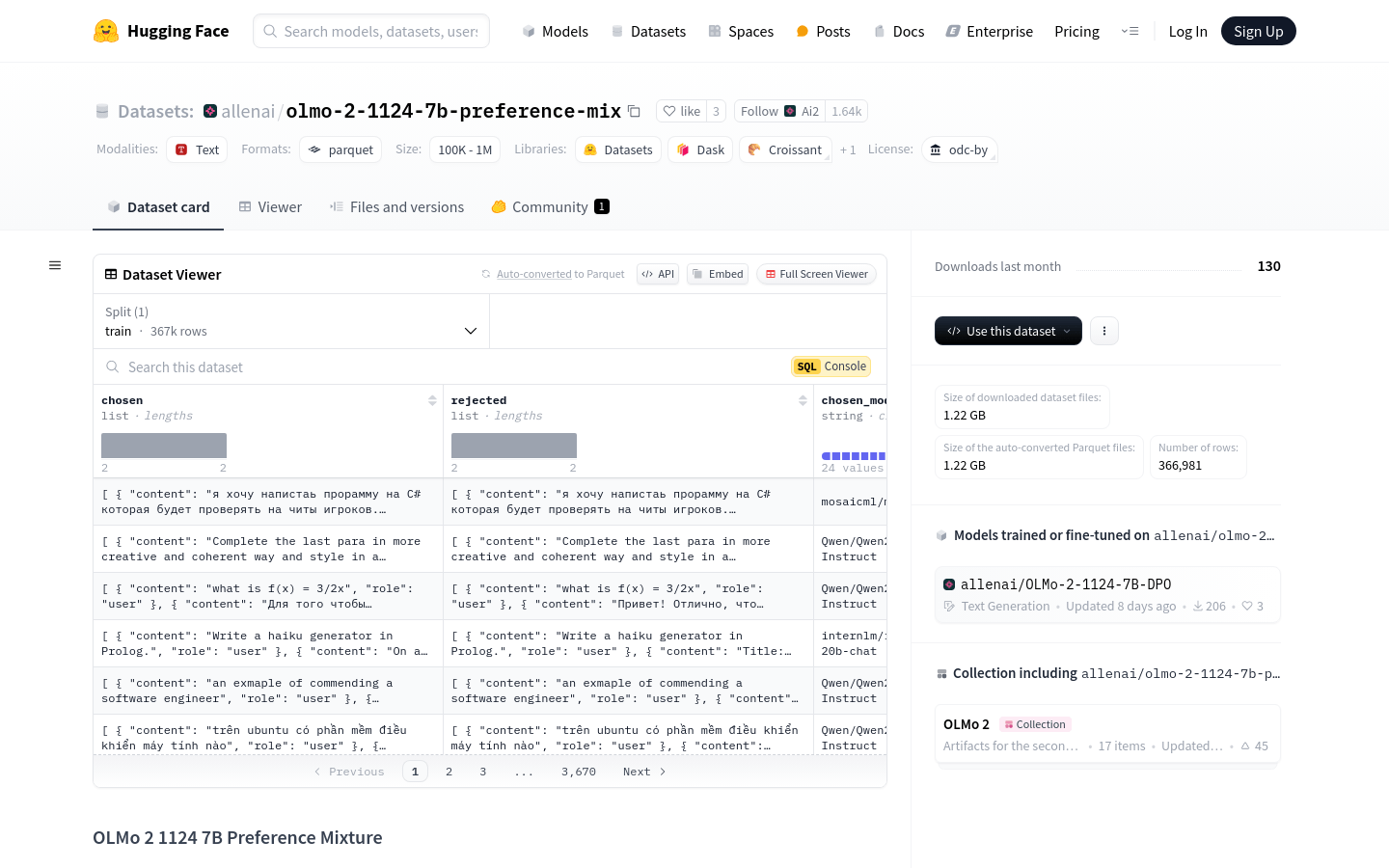 Olmo 2 1124 7B Preference Mixture