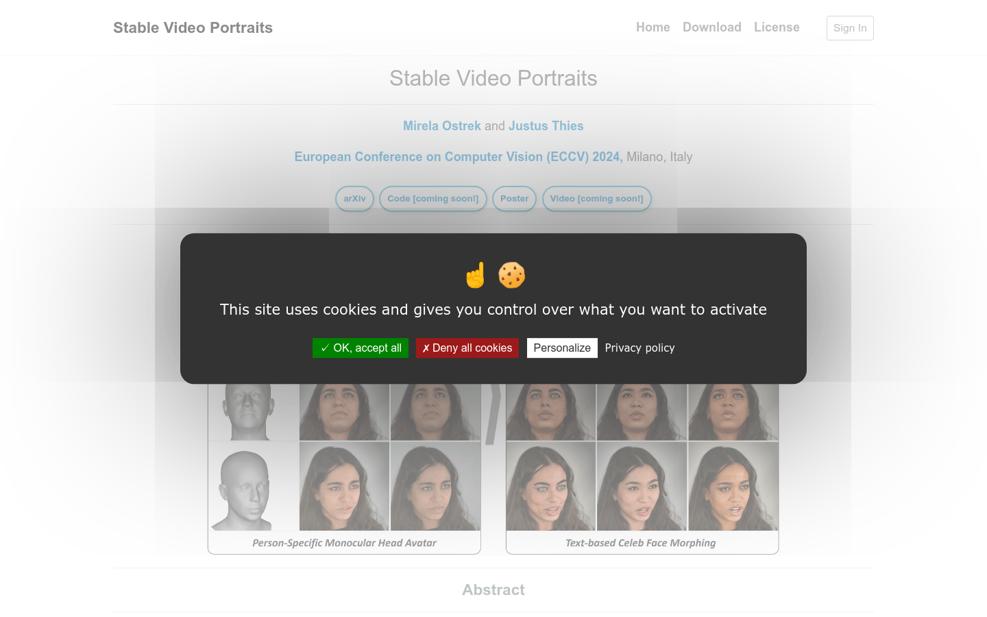 Stable Video Portraits