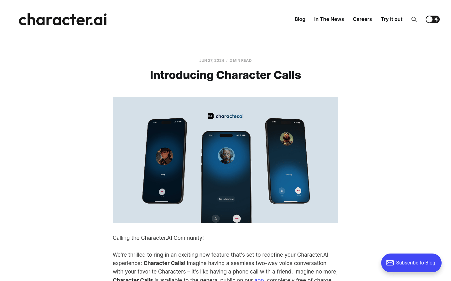 Character Calls
