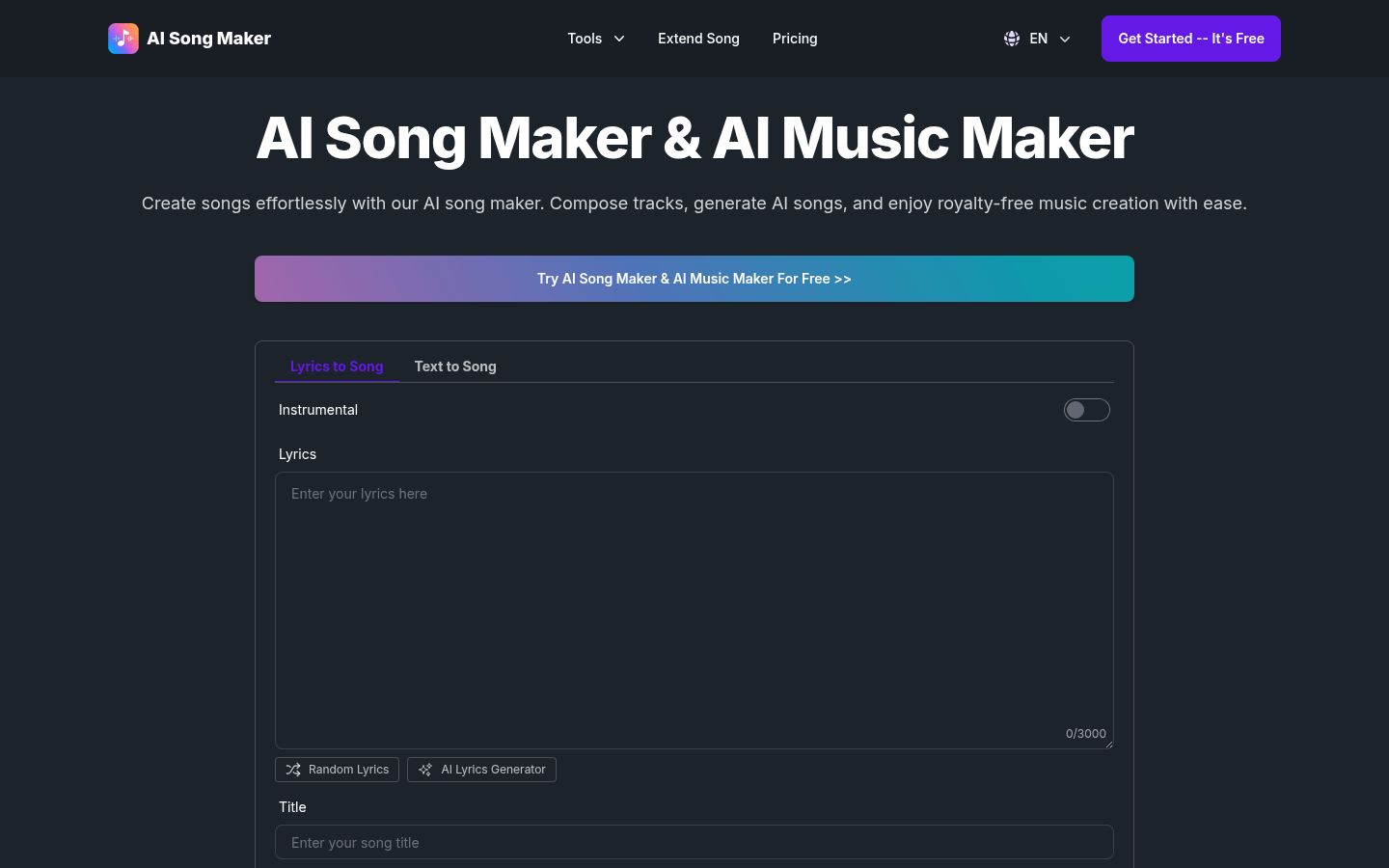 AI Song Maker