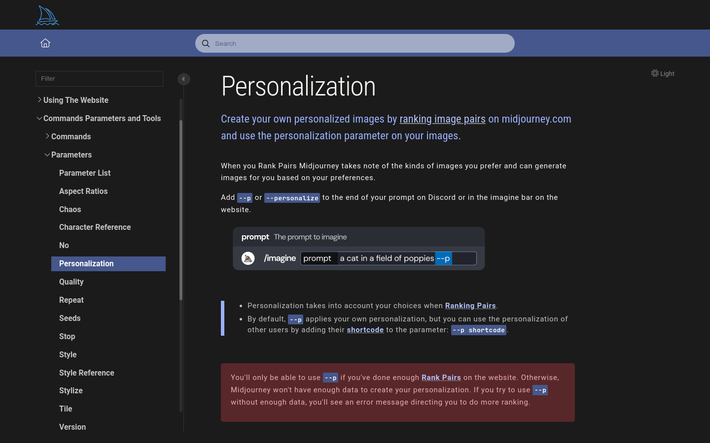 Midjourney Personalization