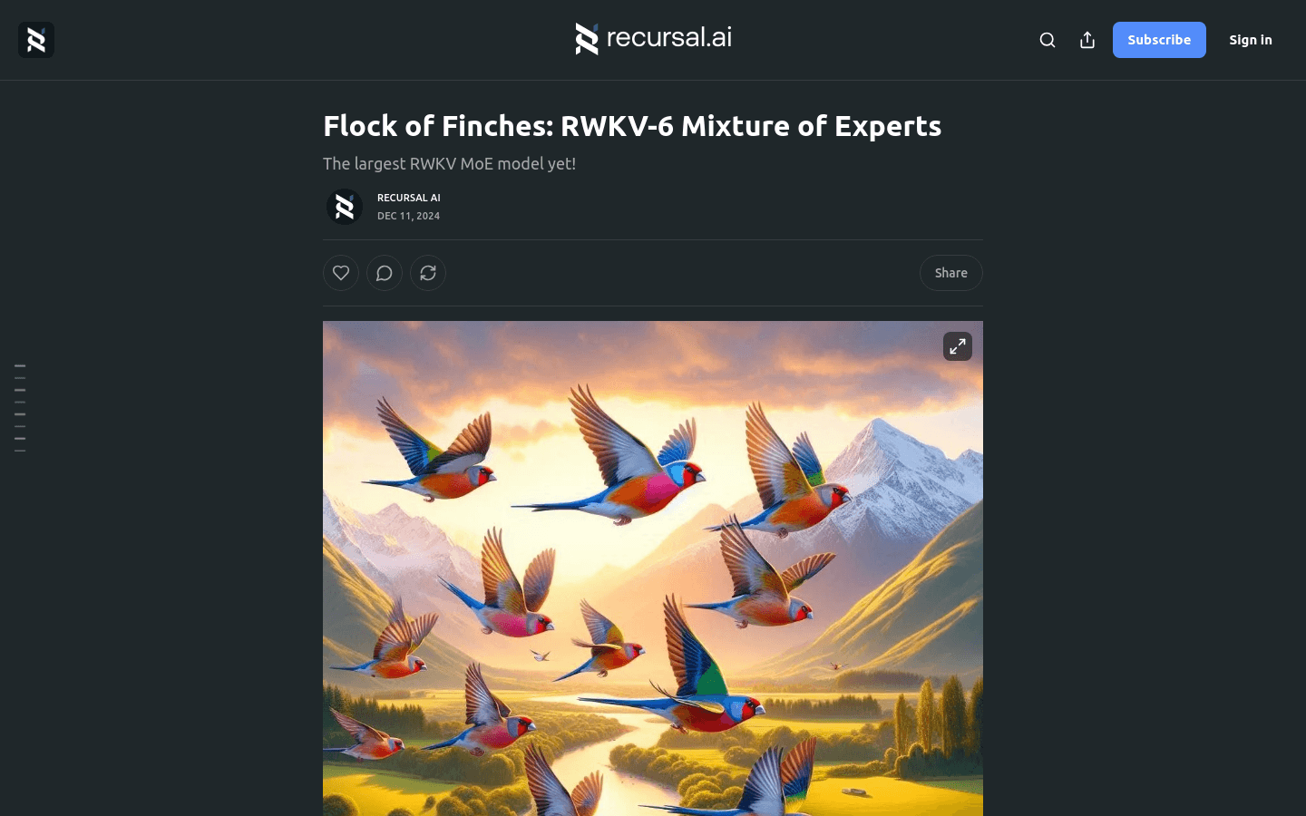 RWKV 6 Mixture Of Experts