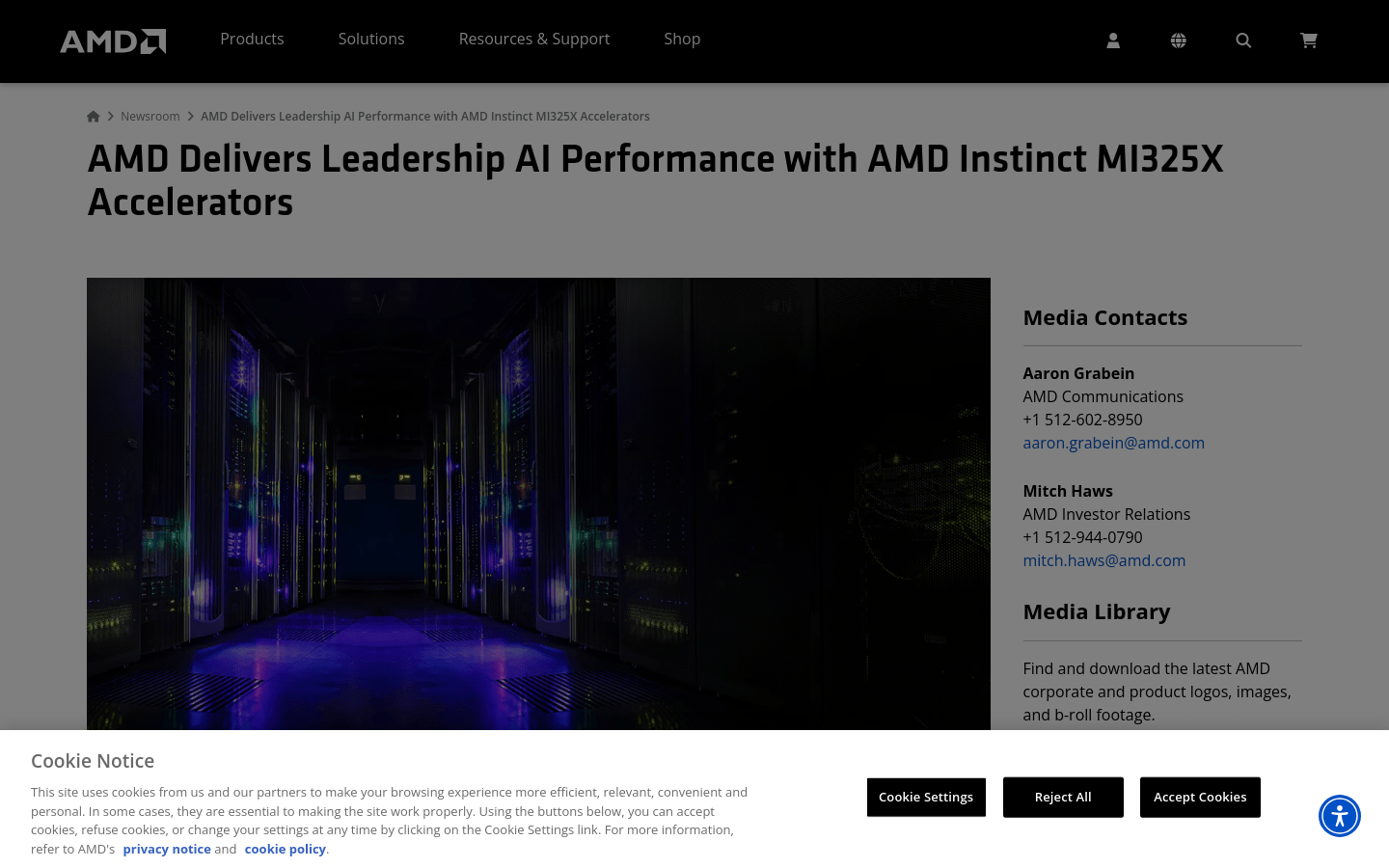 AMD Instinct MI325X Accelerators