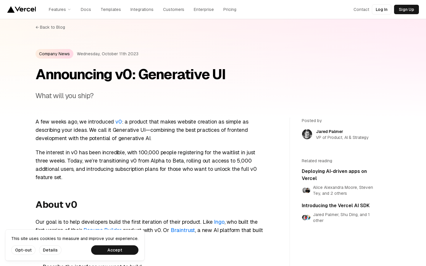 V0 By Vercel