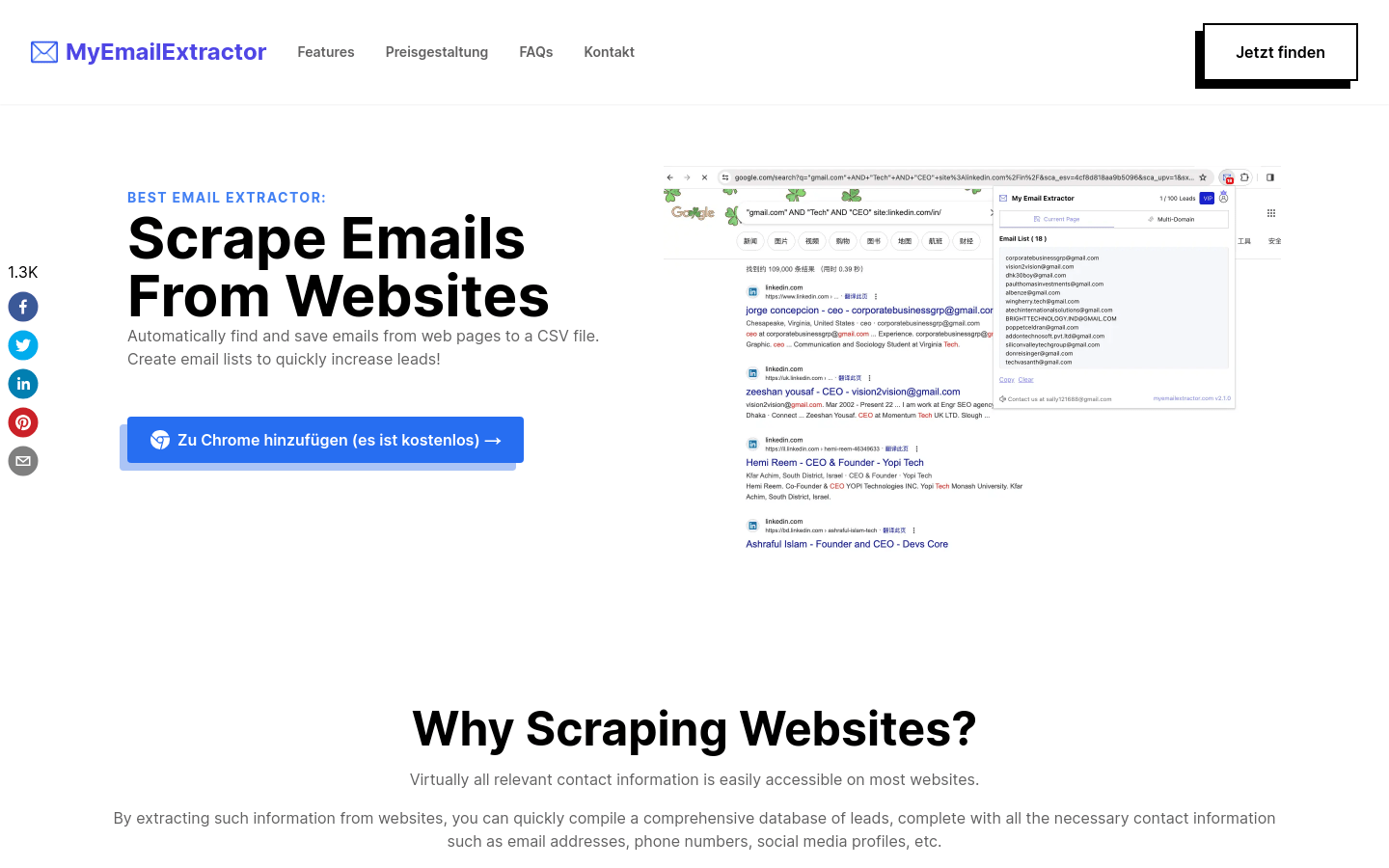 Free Email Extractor From Website