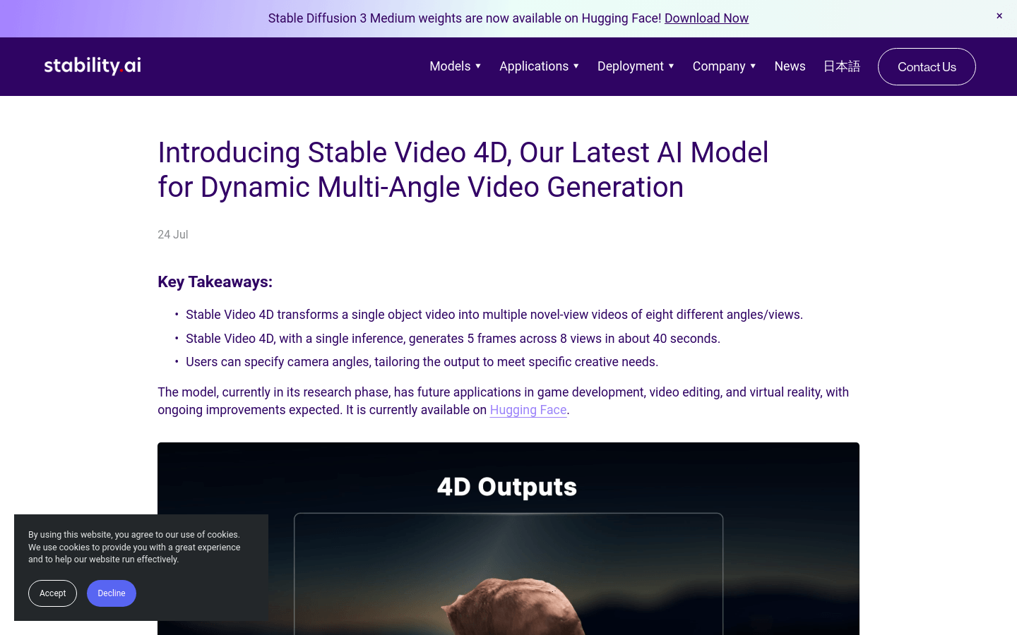 Stable Video 4D