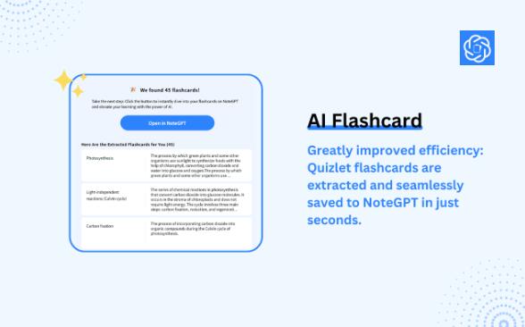 Notegpt: AI Flashcard For Quizlet And Cram