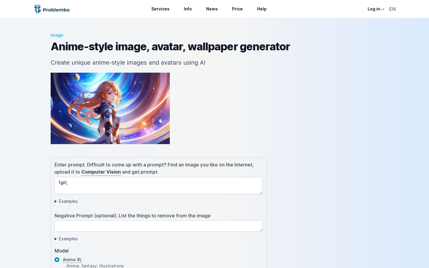Anime Image Maker | Problembo