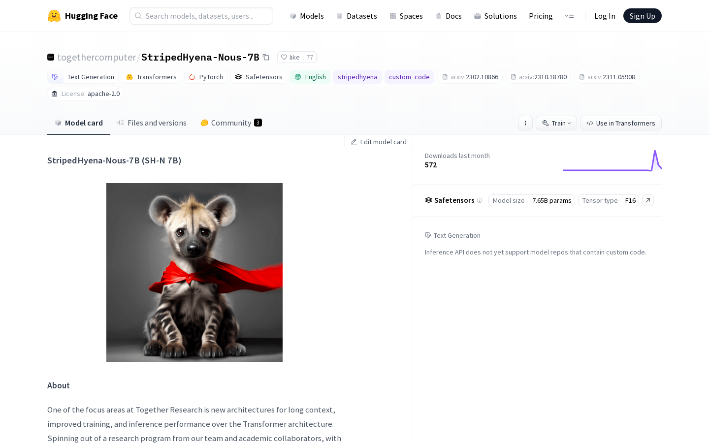 Stripedhyena Nous 7B