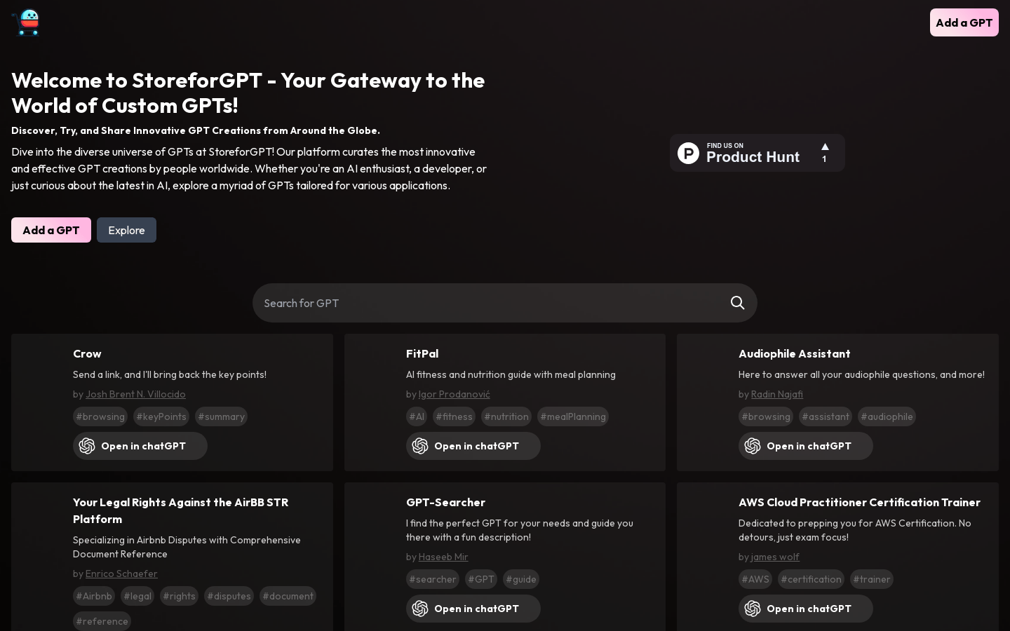 Store For GPTs