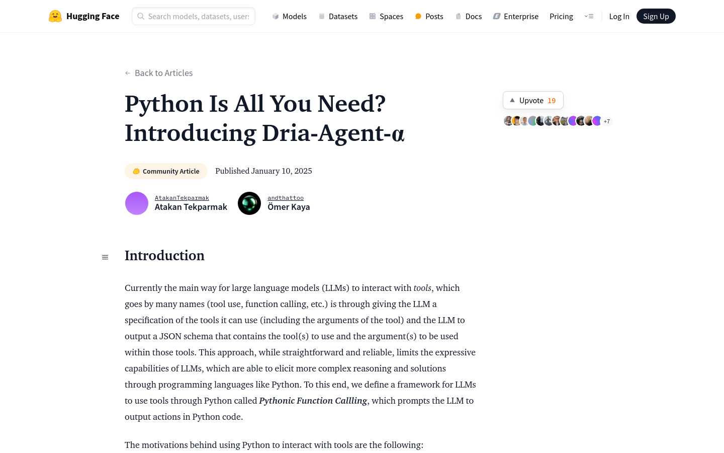 Dria Agent α