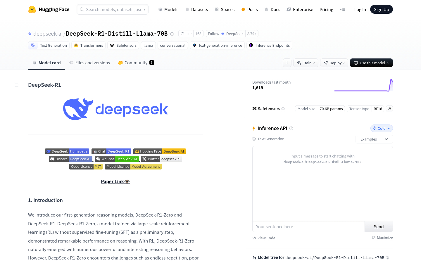 Deepseek R1 Distill Llama 70B