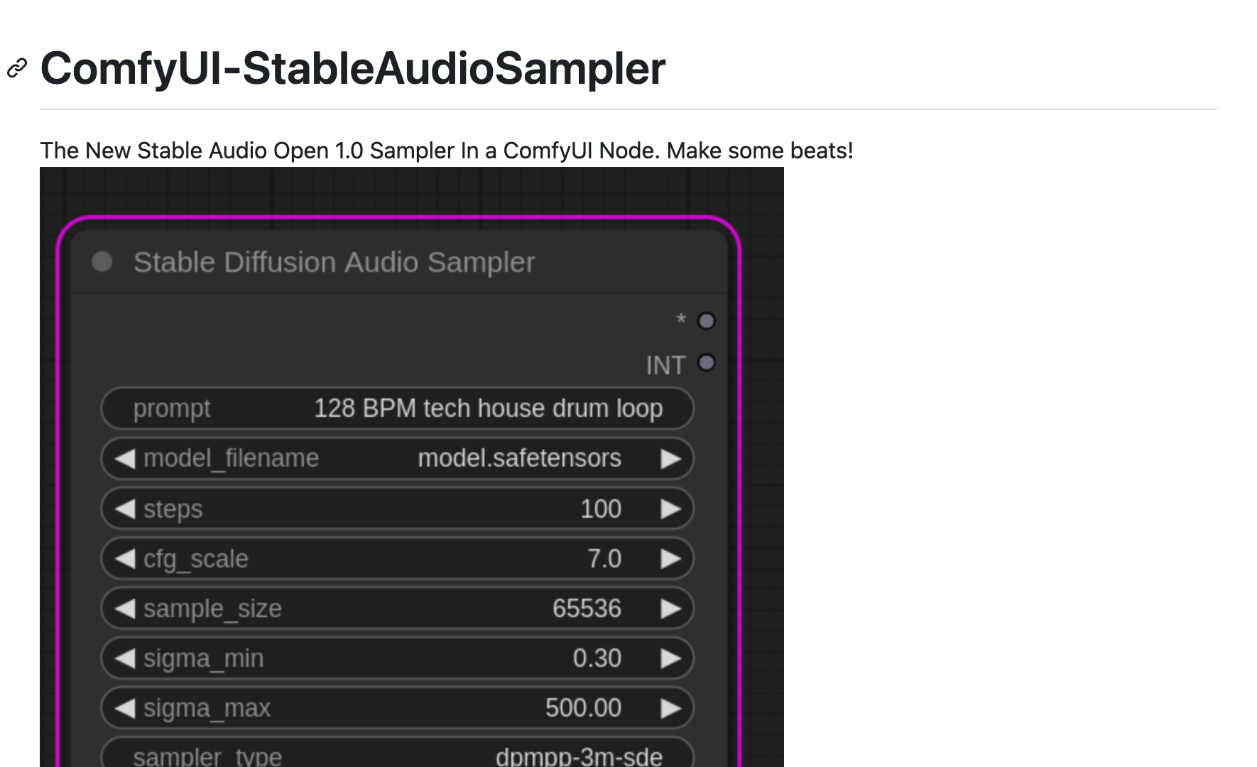 Comfyui StableAudioSampler