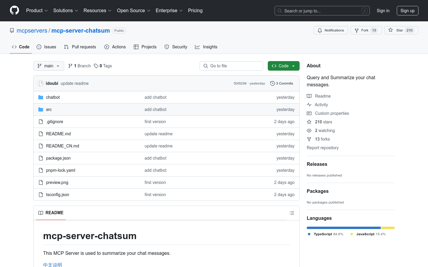 MCP Server Chatsum