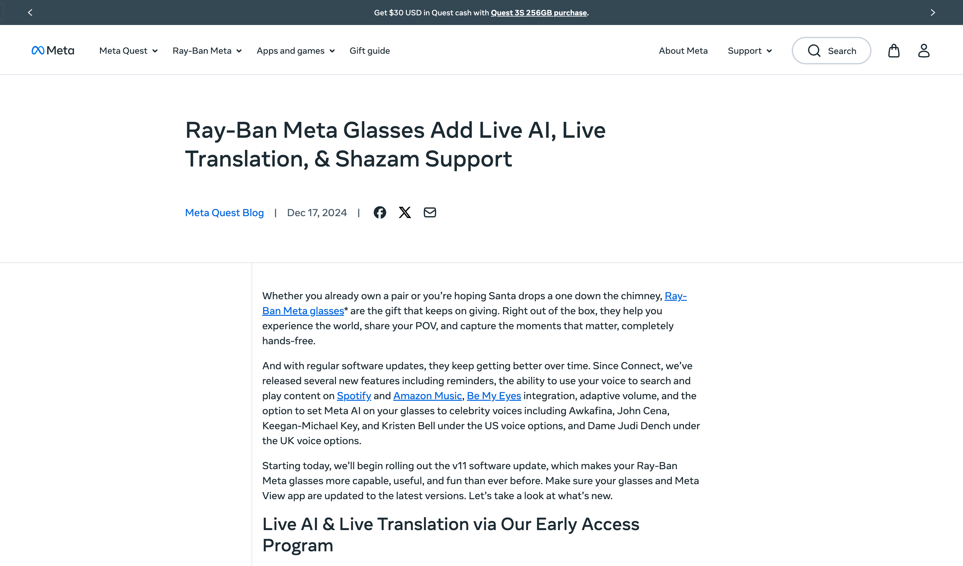 Ray Ban Meta Glasses