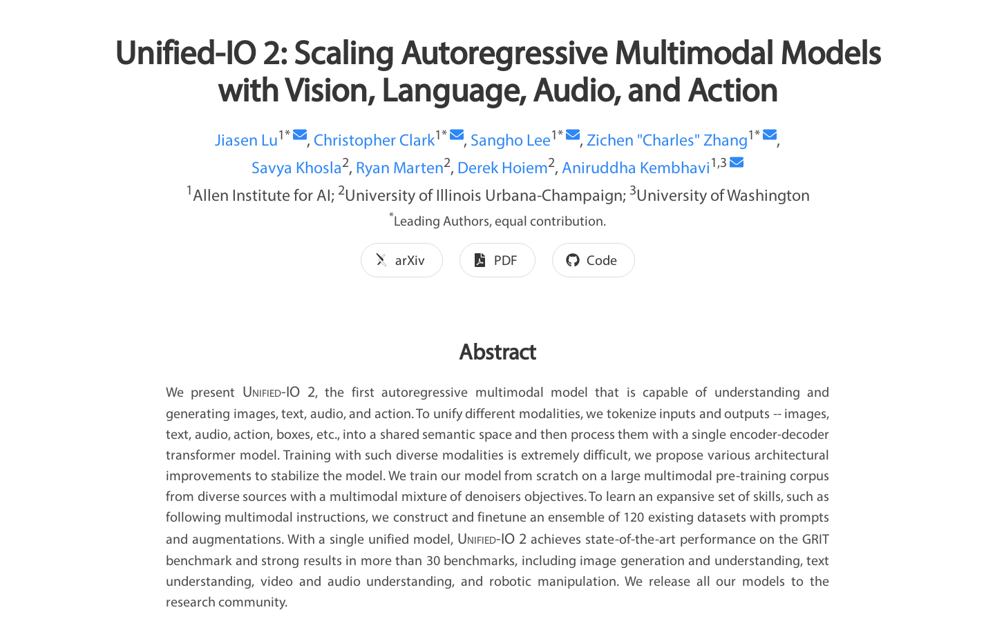 Unified IO 2