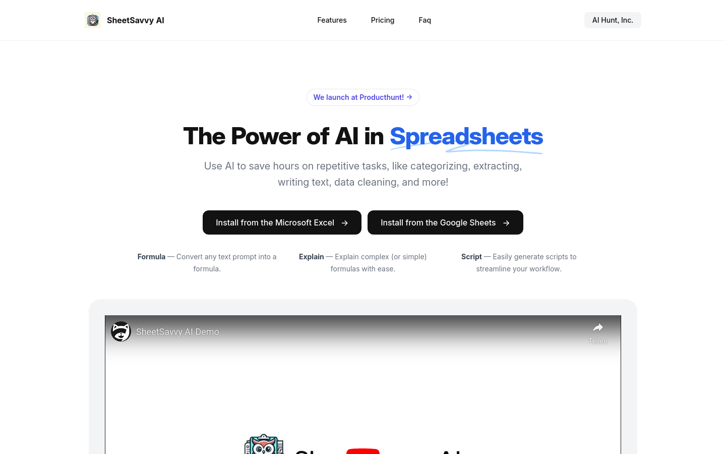 Sheetsavvy AI