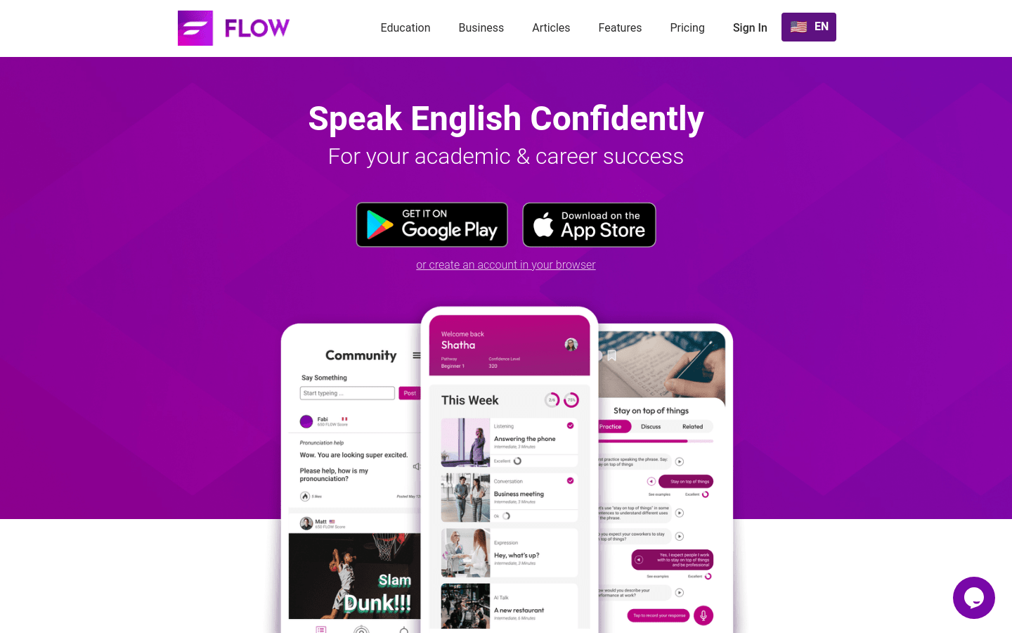 FLOW Speak Learning Pathways
